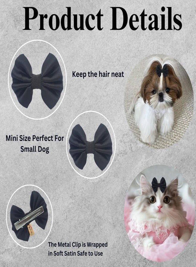 Western Era Dog Bow Hair Clip | Stylish Pet Accessory | Soft, Comfortable | Small, Medium & Large Dogs | Grooming, Photoshoots, Parties Fashionable & Durable Design for Pets (Black) - Image 3